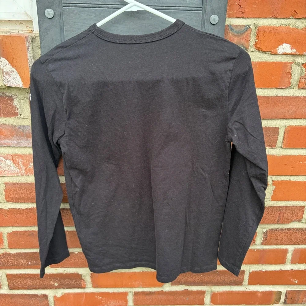 The Children's Place Boys Black Skeleton Graphic Long Sleeve Shirt Size L 10/12